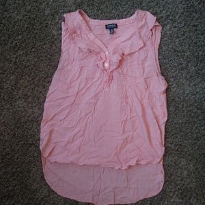 Orange and white striped top